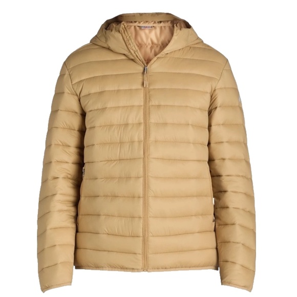 Ozark Trail Hooded Puffer Jacket Men's Size XL (46-48) Dune Tan Lightweight NEW - Picture 1 of 8